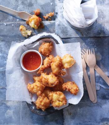 Crab and sweetcorn fritters