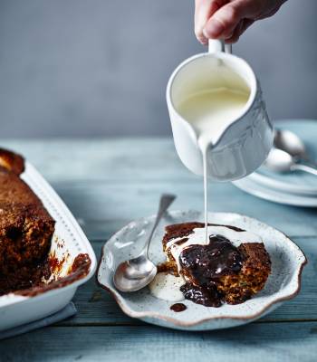 Self-saucing sticky toffee pudding
