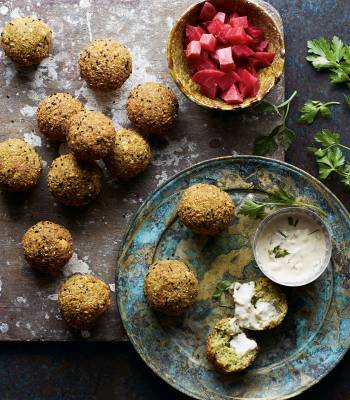 Feta and nigella seed falafel