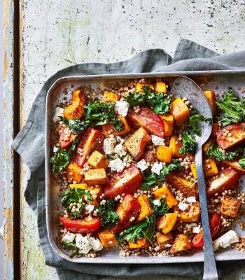 Autumn couscous with roast squash and feta
