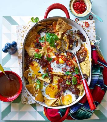 Chilaquiles - breakfast nachos