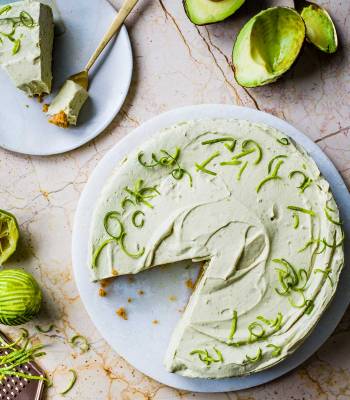 Avocado and lime cheesecake