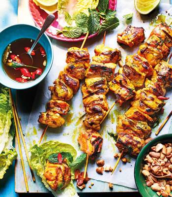 Vietnamese-inspired fish skewers 