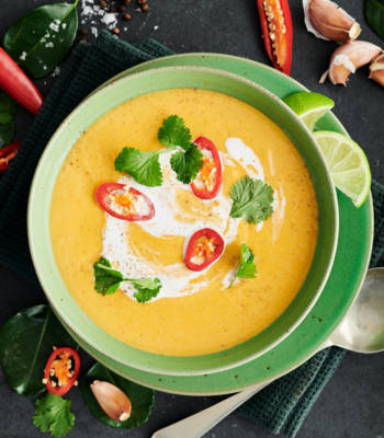 Sponsored: Sweet potato, coconut and lime soup from Knorr Stock Pots 