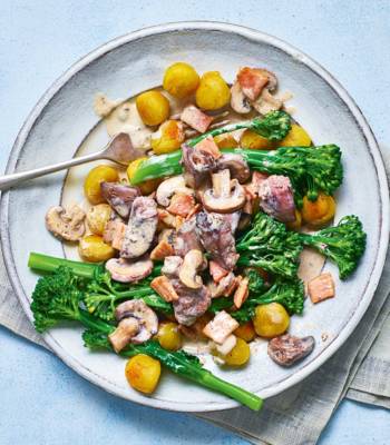 Chicken liver and bacon gnocchi