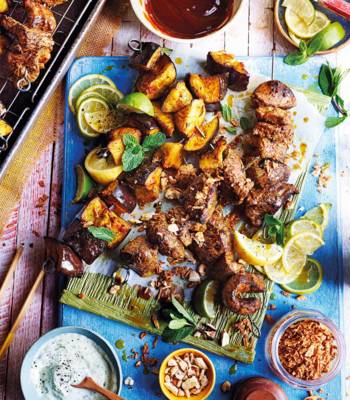 Massaman beef and aubergine skewers