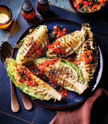 Efo riro with chargrilled cabbage