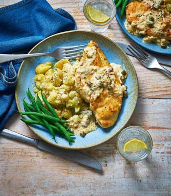 Creamy caper chicken and potatoes
