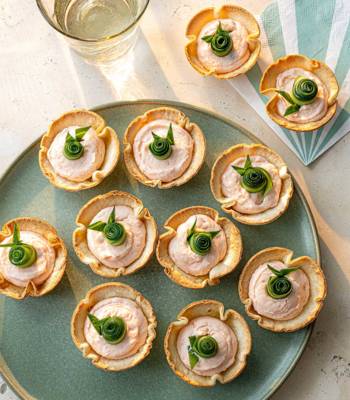 Salmon mousse cups