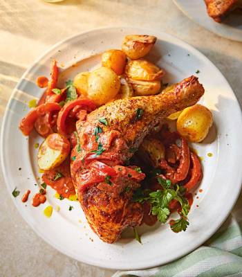 Chicken legs with paprikash sauce