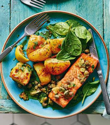 Brown butter and preserved lemon salmon