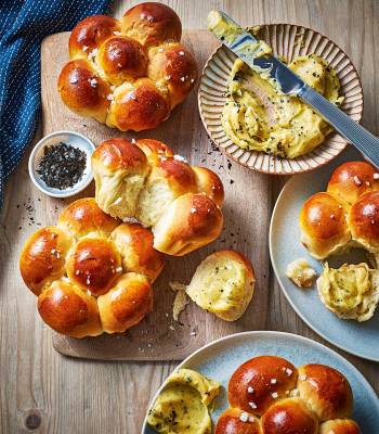 Japanese-style milk buns and seaweed butter