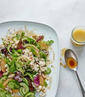 Crab & grapefruit salad with yuzu dressing