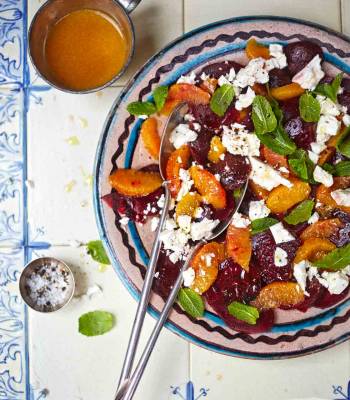 Beetroot, orange and feta salad