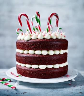 Candy cane cake