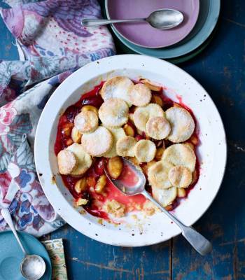 Sugar-crusted plum, orange and star anise pie