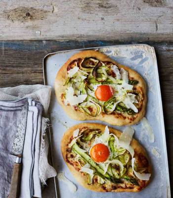 Asparagus flatbreads