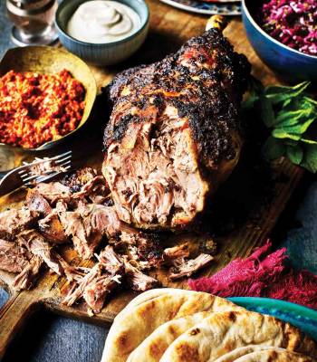 Lamb shawarma and harissa pitta 