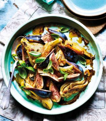 Braised fennel with figs