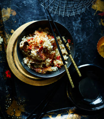 Scorched mushroom and ginger rice