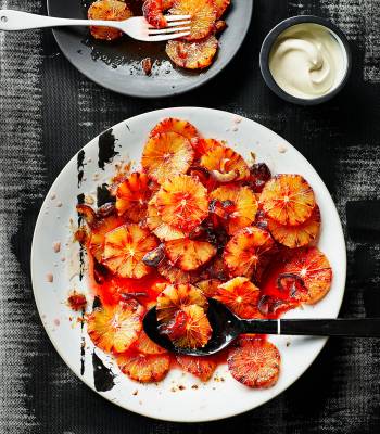 Blood oranges with spiced syrup