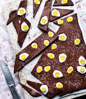 Haribo egg chocolate bark