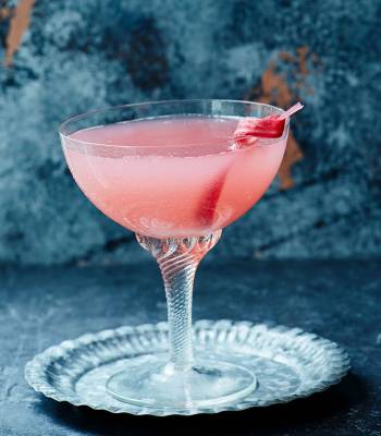 Spiced rhubarb gimlet