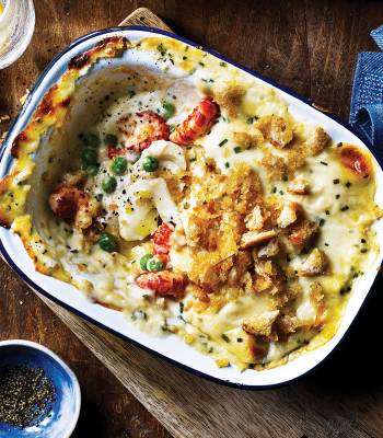 Smoked haddock and crayfish lasagne