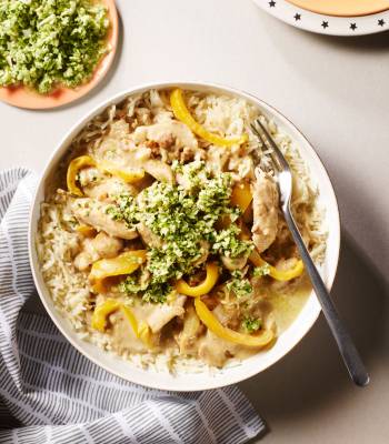 Coconut chicken curry with Thai-style pesto