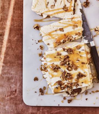 Walnut, sherry and honey semifreddo 