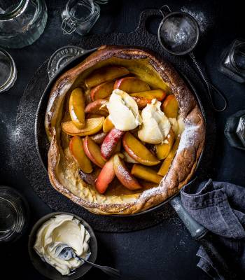 Dutch Baby with honey butter apples