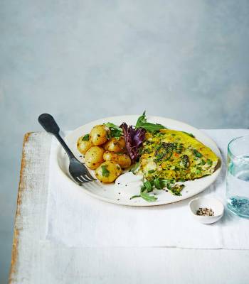 Minted pea frittata 