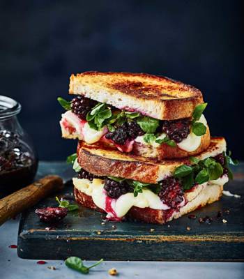 Brie and pickled blackberry toastie