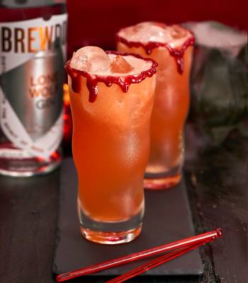 Bloody gin fizz from BrewDog 