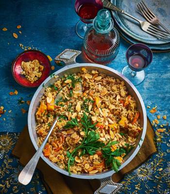 Wholegrain basmati pilaf with almonds