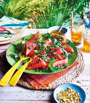 Charred watermelon salad