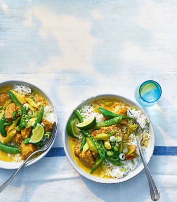 Golden coconut turkey and rice