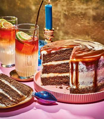 Dark and stormy gingerbread cake