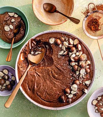 Double chocolate malted mousse