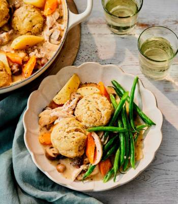 Slow-cooker chicken with sage dumplings