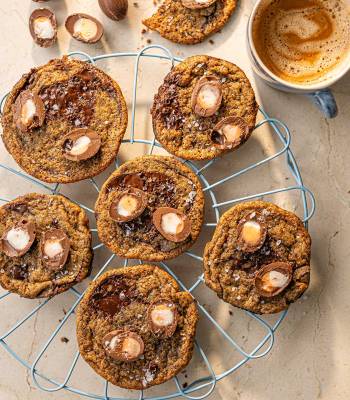 Chocolate chip Creme Egg cookies