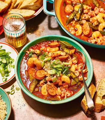 Cajun seafood and sausage gumbo