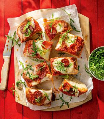 Ciabatta pepperoni pizza