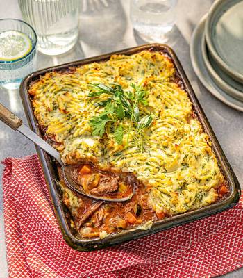 Lamb shank shepherd's pie with herby mash