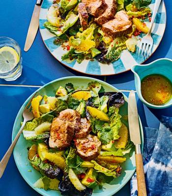 Glazed pork and citrus salad