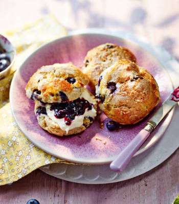 Blueberry, coconut and lime scones