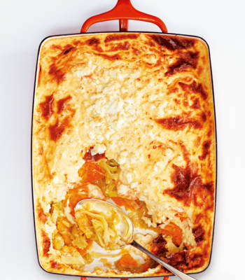 Leek and sweet potato moussaka