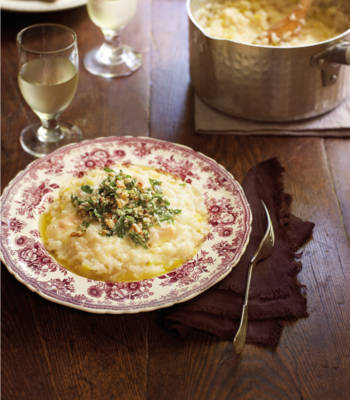 Leek and taleggio risotto