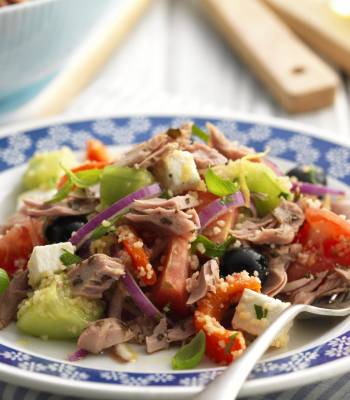 John West tuna and basil Greek-style salad
