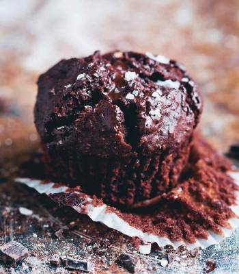 Double chocolate rye muffins